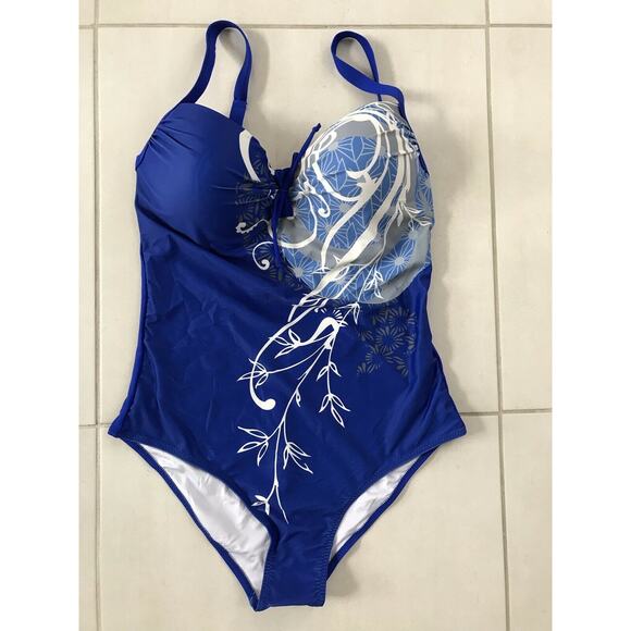 Ree Bees Multicolor Print Padded One Piece Swimsuit - Picture 1 of 9